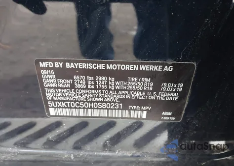 2017 BMW X5 Edrive xDrive40E Iperformance from USA, damaged, VIN 5UXKT0C50H0S80231